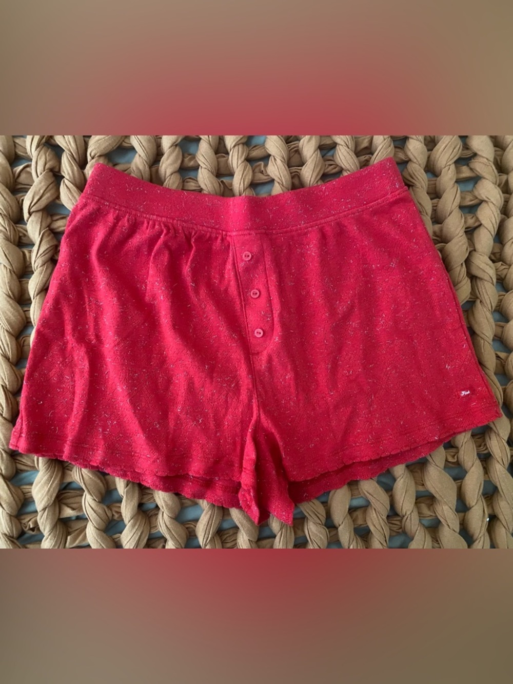 Victoria’s Secret PINK Red Sparkle Pajama Shorts